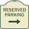 Signmission Designer Series-Reserved Parking 2, Tan & Green Heavy-Gauge Aluminum, 18" x 18", TG-1818-9765 A-DES-TG-1818-9765 - alternate 1
